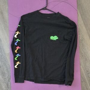 Parks Project Black Crewneck Tee with White Logo